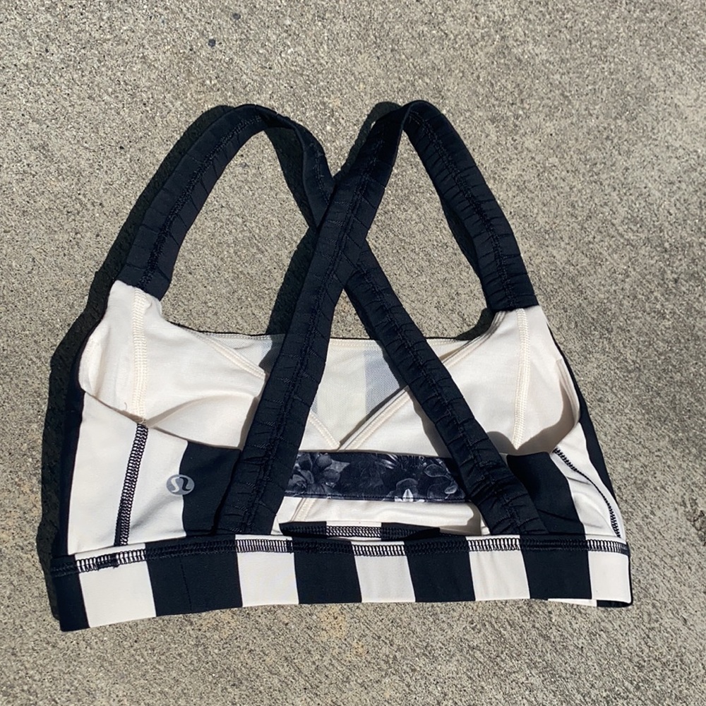 Revolve Lululemon stripe floral sports bra